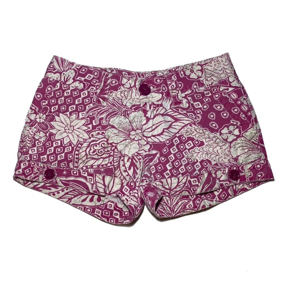 Union Bay Jeans Floral Shorts Size 1 Pink Cream